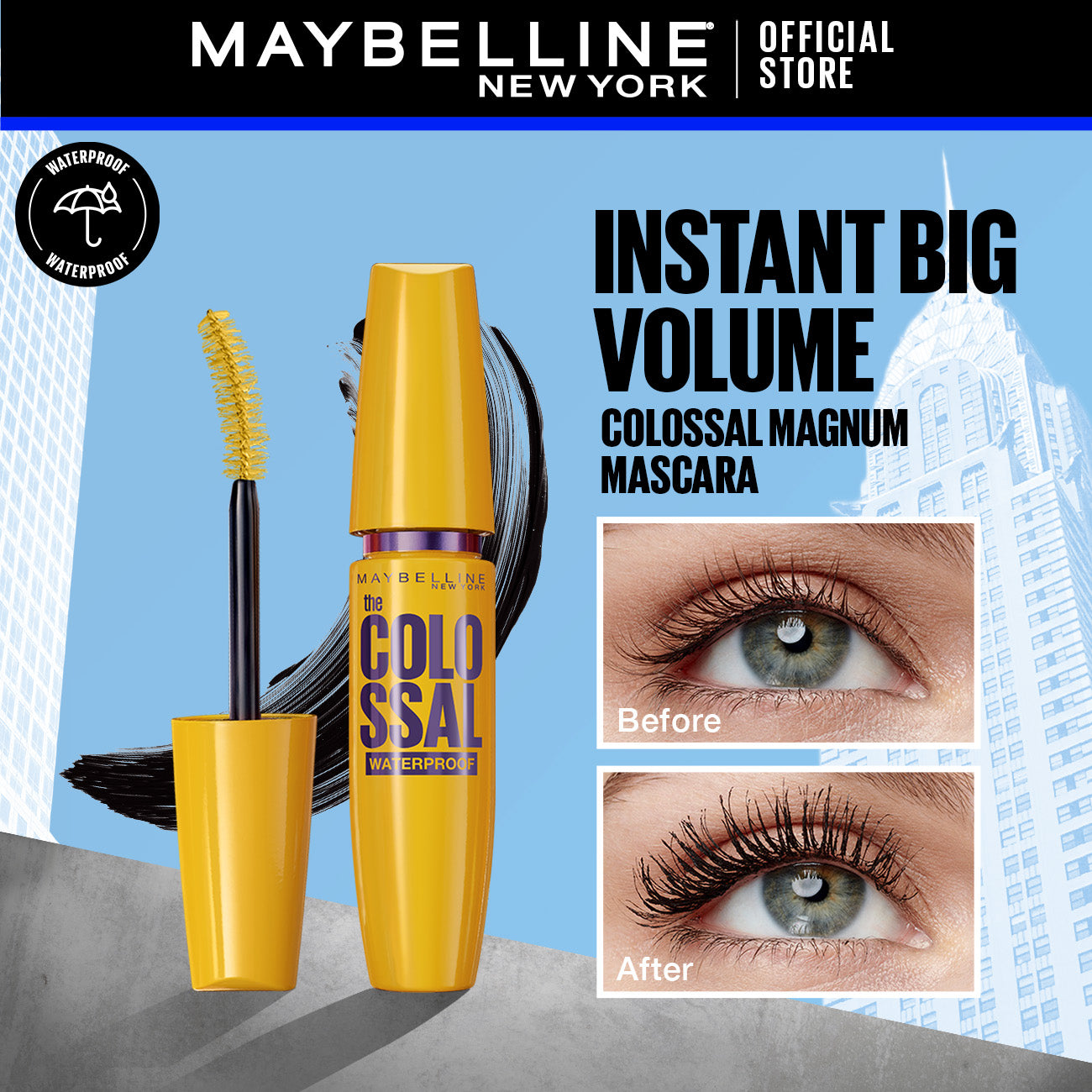 COLO SSAL MAGNUM MASCARA BLACK