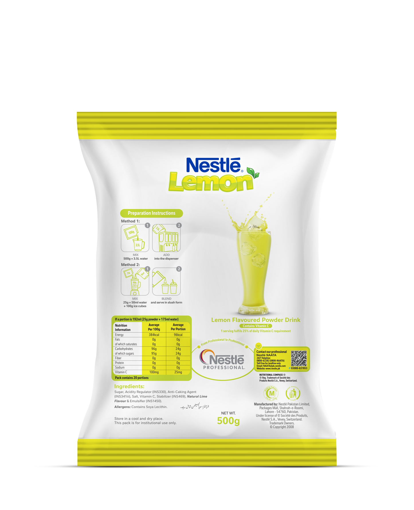 NESTLE Powder Lemon Drink 24x500g PK
