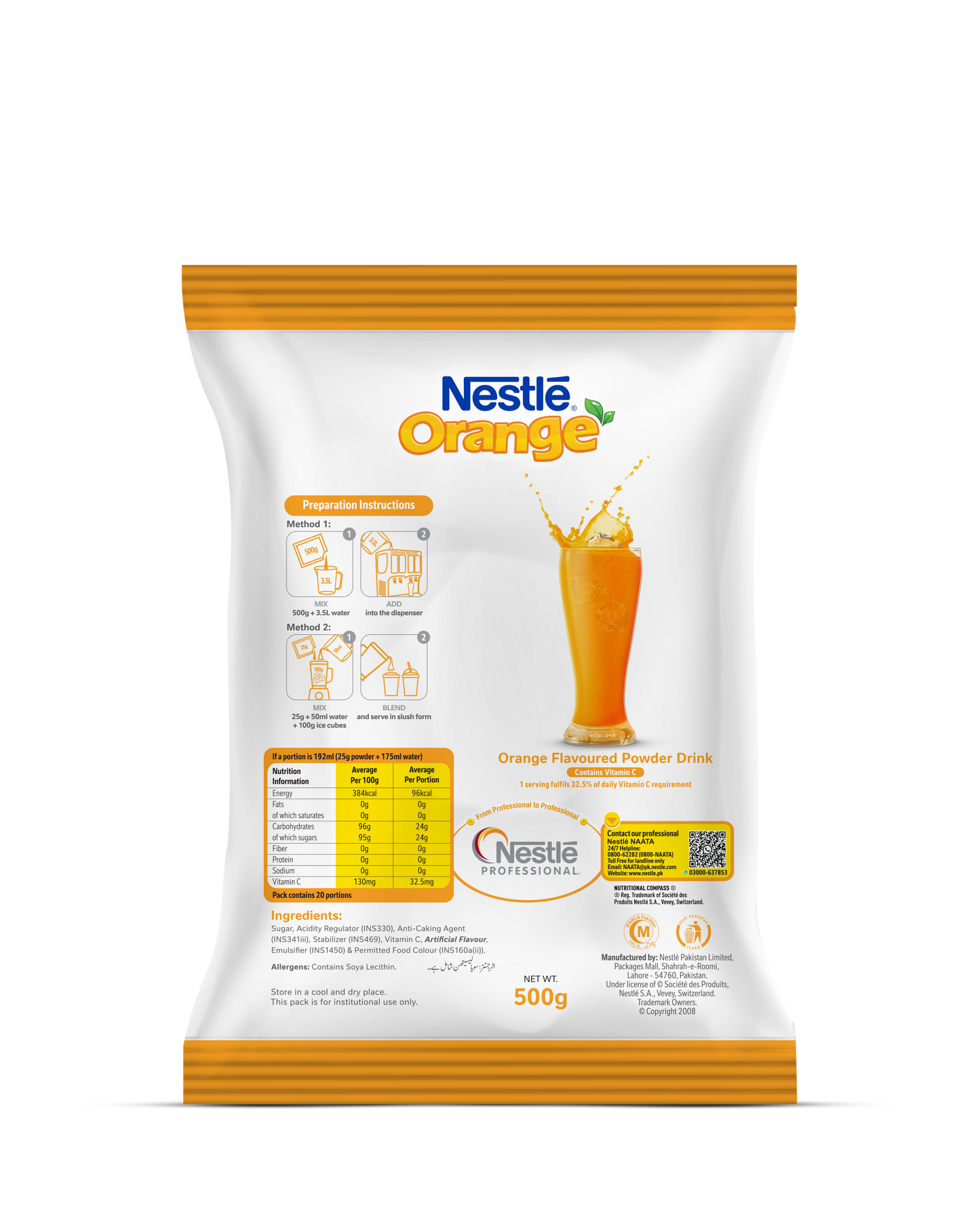 NESTLE Powder Drink Orange 24x500g PK