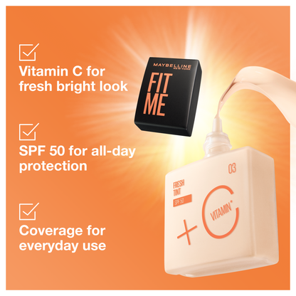 Maybelline Fit Me Fresh Tint Vit C + Spf 50- 30Ml Shade 01