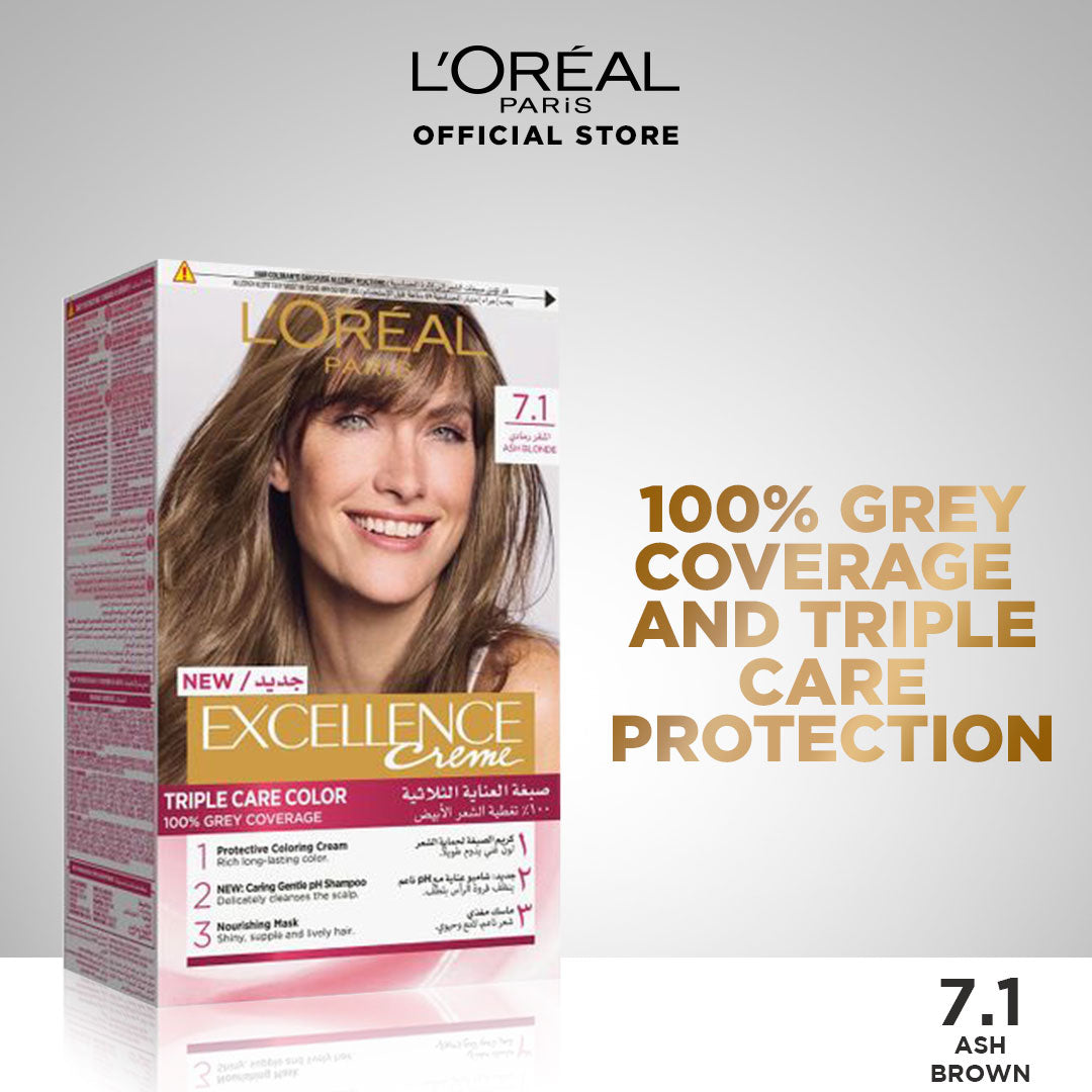 LOreal Paris Excellence Creme - 7.1 Ash Blonde Hair Color