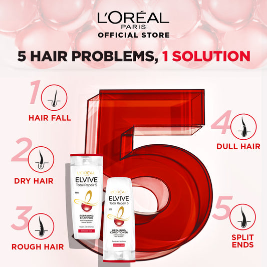 L'Oreal Paris - LOreal Elvive Total Repair 5 Shampoo 175 ML For Damaged Hair