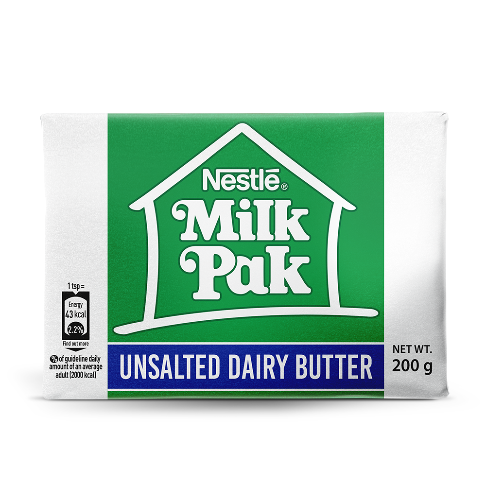 MILKPAK UNSALTED BUTTER 18X200g PK