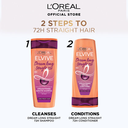 L'Oreal Paris Elvive Dream Long Straight 175ml - 72 Hrs Straightening Keratin Shampoo