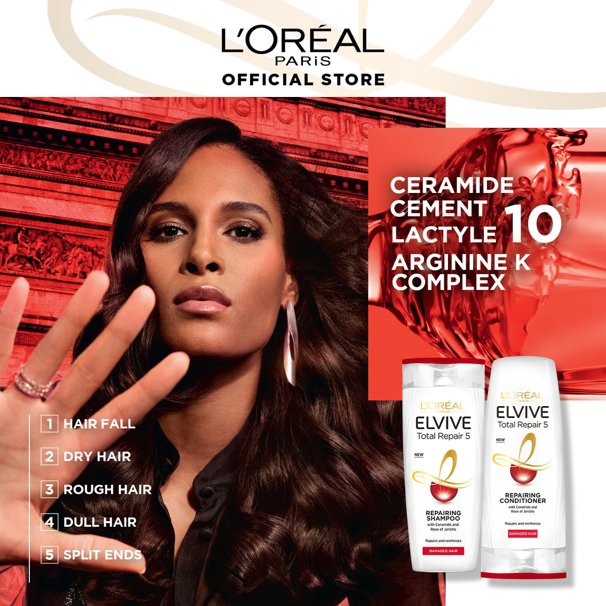 L'Oreal Paris - LOreal Elvive Total Repair 5 Conditioner 175 ML For Damaged Hair