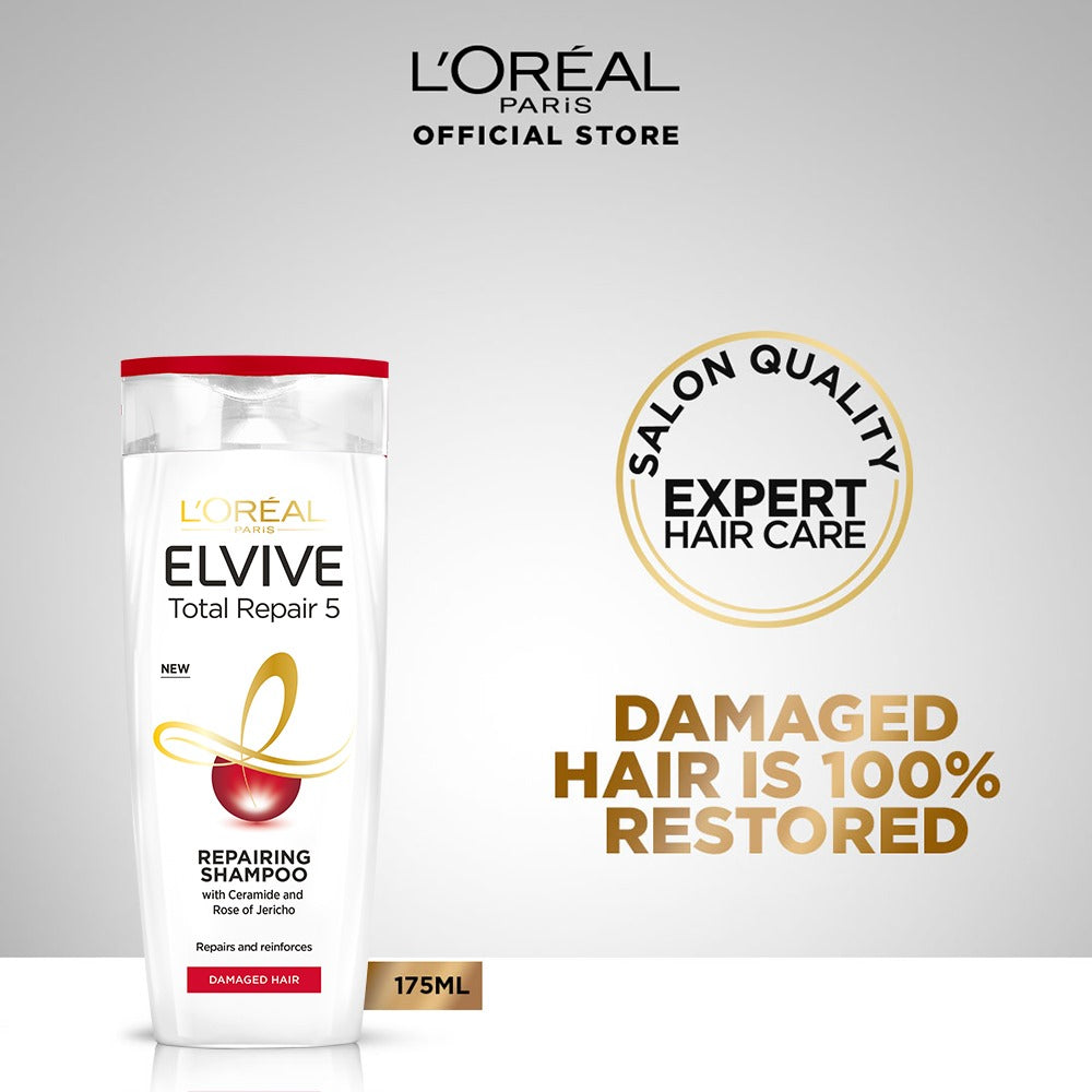 L'Oreal Paris - LOreal Elvive Total Repair 5 Shampoo 175 ML For Damaged Hair