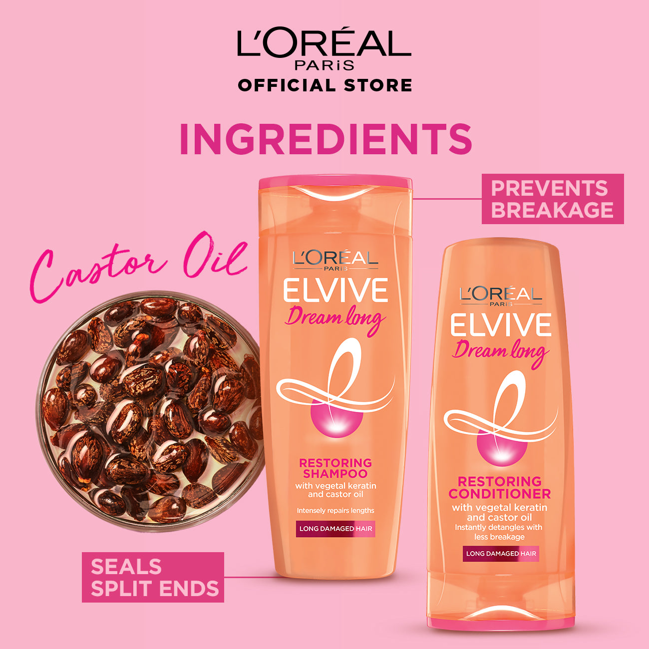 L'Oreal Paris - LOreal Elvive Dream Long Shampoo 175 ML For Longer & Stronger Hair