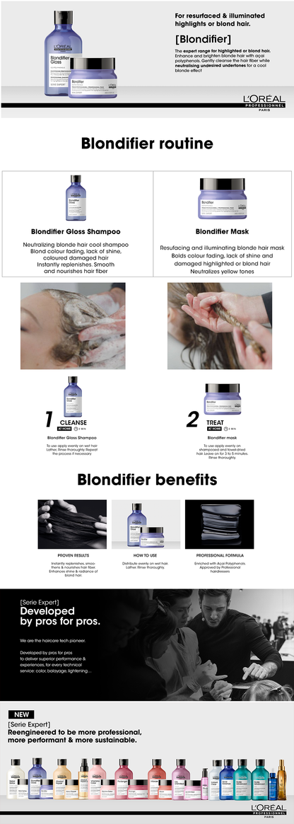 L'Oreal Professionnel Serie Expert Blondifier Shampoo 300 ML - For Highlighted & Bleached Hair