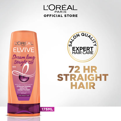 L'Oreal Paris Elvive Dream Long Straight 175ml - 72 Hrs Straightening Keratin Shampoo