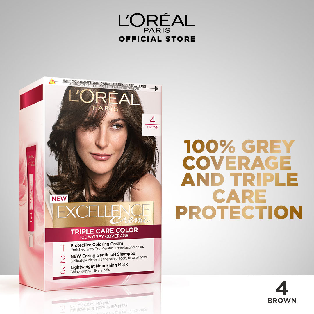 LOreal Paris Excellence Creme - 4 Brown Hair Color