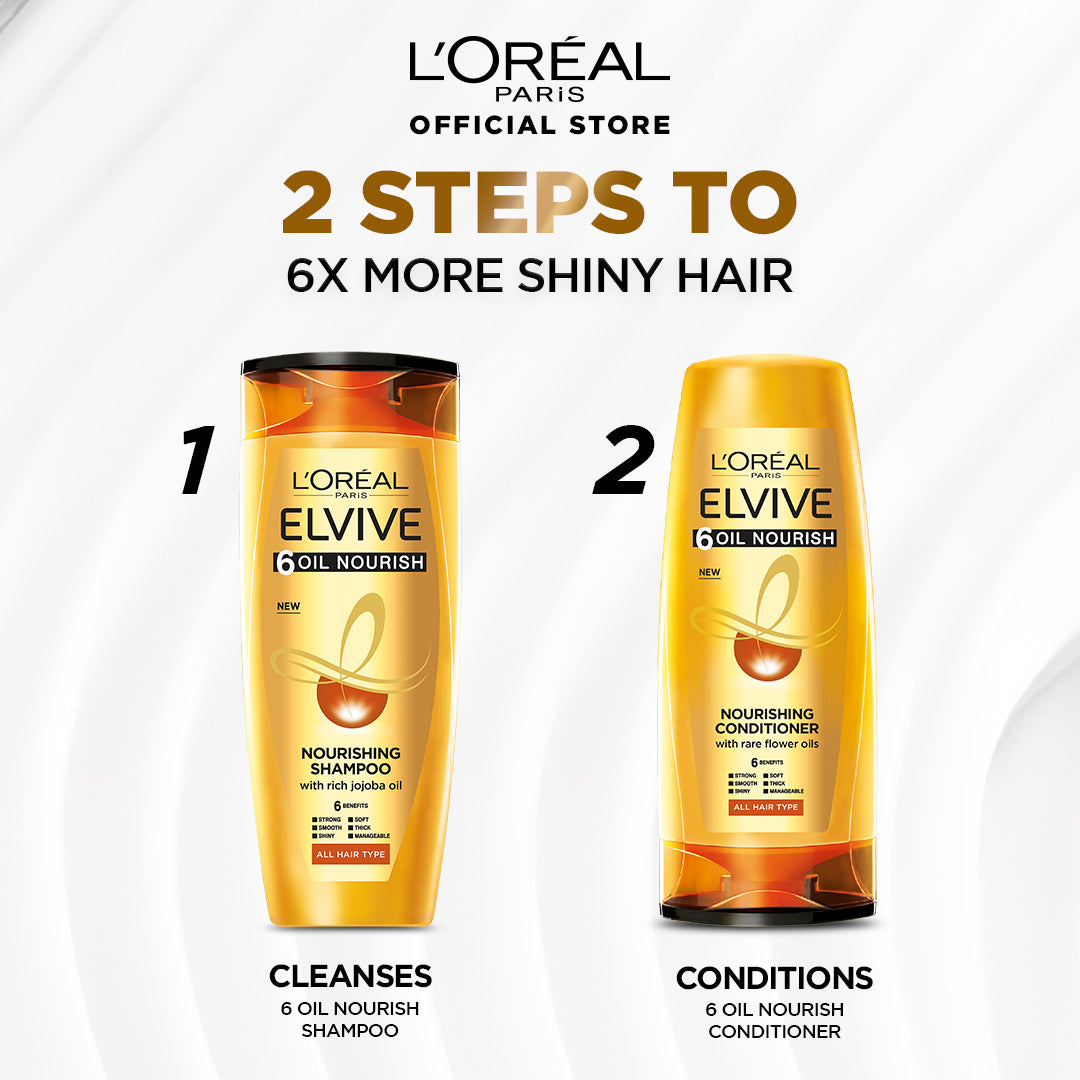 L'Oreal Paris - LOreal Elvive 6 Oil Nourish Shampoo 360 ML For Dull & Dry Hair