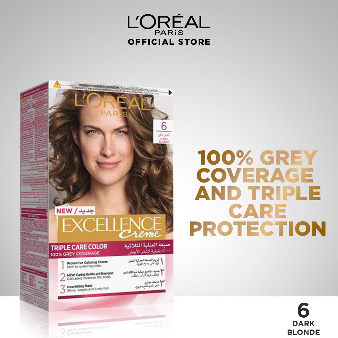 LOreal Paris Excellence Creme - 6 Dark Blond Hair Color