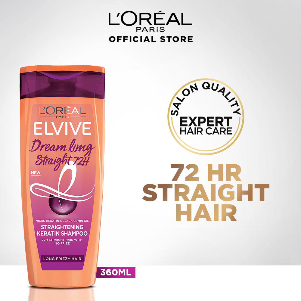 L'Oreal Paris Elvive Dream Long Straight 175ml - 72 Hrs Straightening Keratin Shampoo