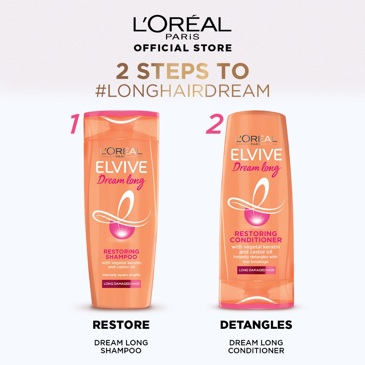 L'Oreal Paris - LOreal Elvive Dream Long Shampoo 175 ML For Longer & Stronger Hair