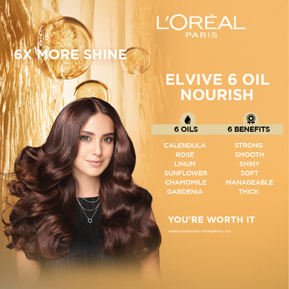 L'Oreal Paris - LOreal Elvive 6 Oil Nourish Shampoo 360 ML For Dull & Dry Hair